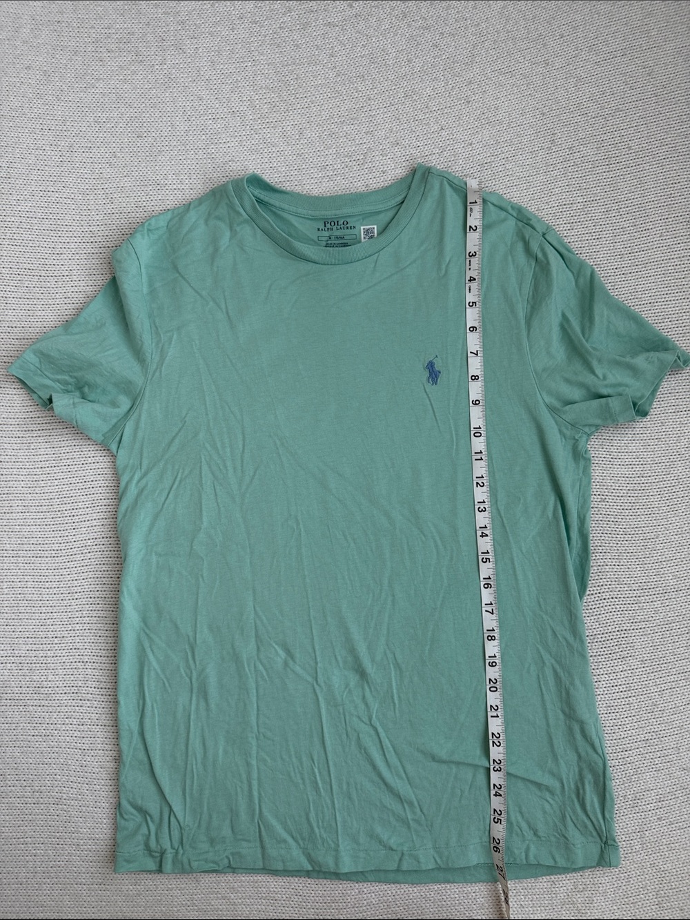 Ralph Lauren 100% Cotton Short Sleeve Tee Blue/Green Size Medium - Picture 4 of 6